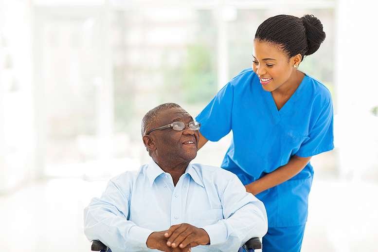 Nurse taking care of a Elderly person