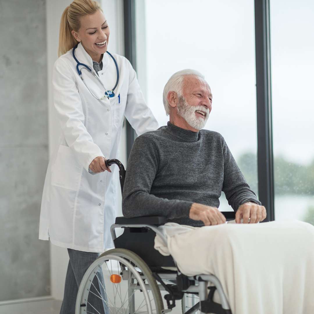 Nurse taking care of a Elderly person